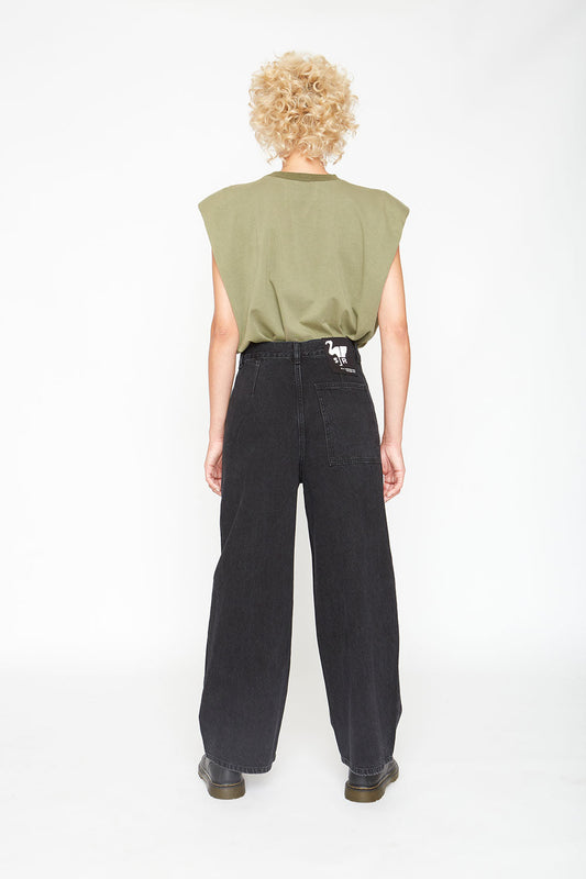 Sandrine Rose WIDE CURVE LEG JEANS R3021-D114-RCK-D1 Size 26