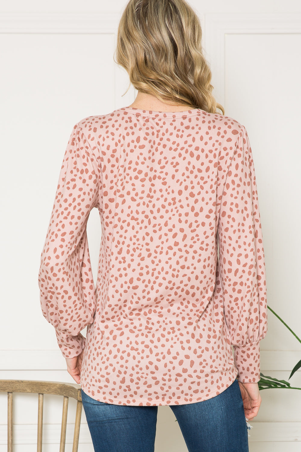 Front Detailed Soft Light Sweater Knit Color Pink Combo