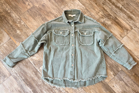 Blue Velvet Rock & Roll Denim Jacket Sz Large