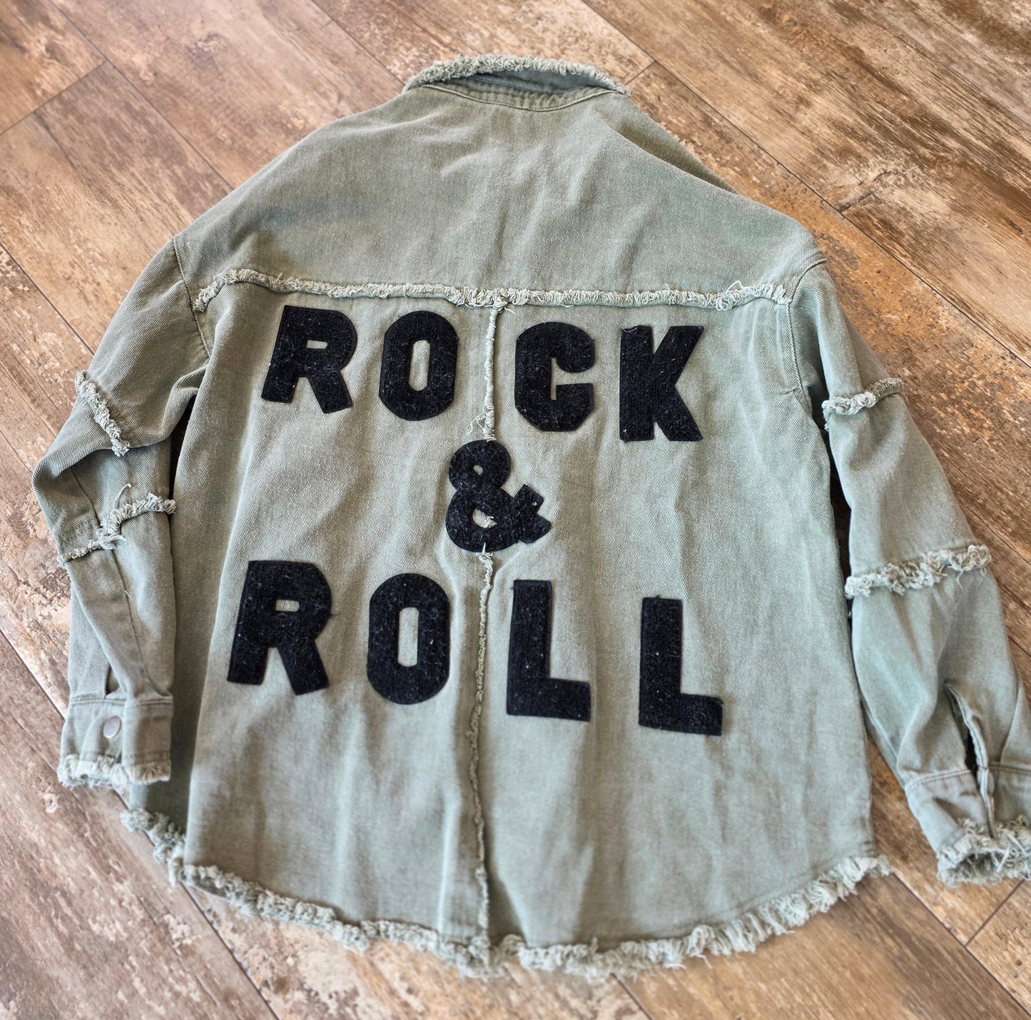 Blue Velvet Rock & Roll Denim Jacket Sz Large