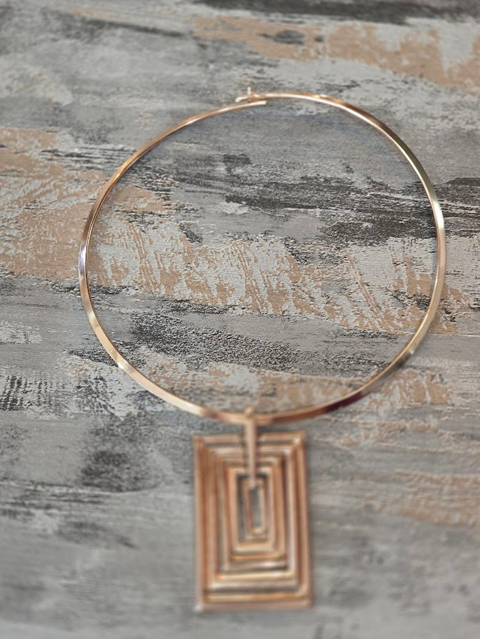 Rectangle Pendant Necklace