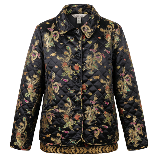 Vintage Uniform John Paul Richard Quilted Dragon Jacket Sz Large