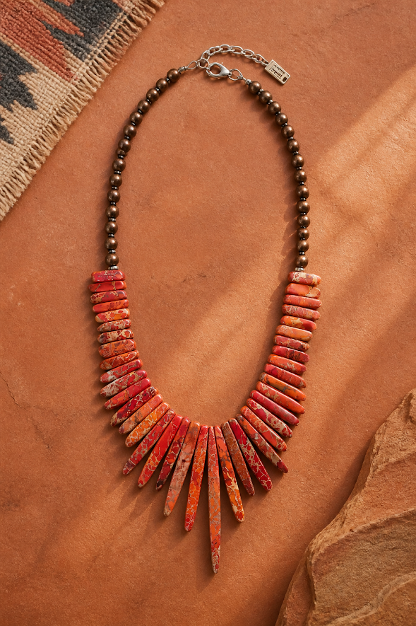 Turquoise Haven Jasper Stone Statement Necklace