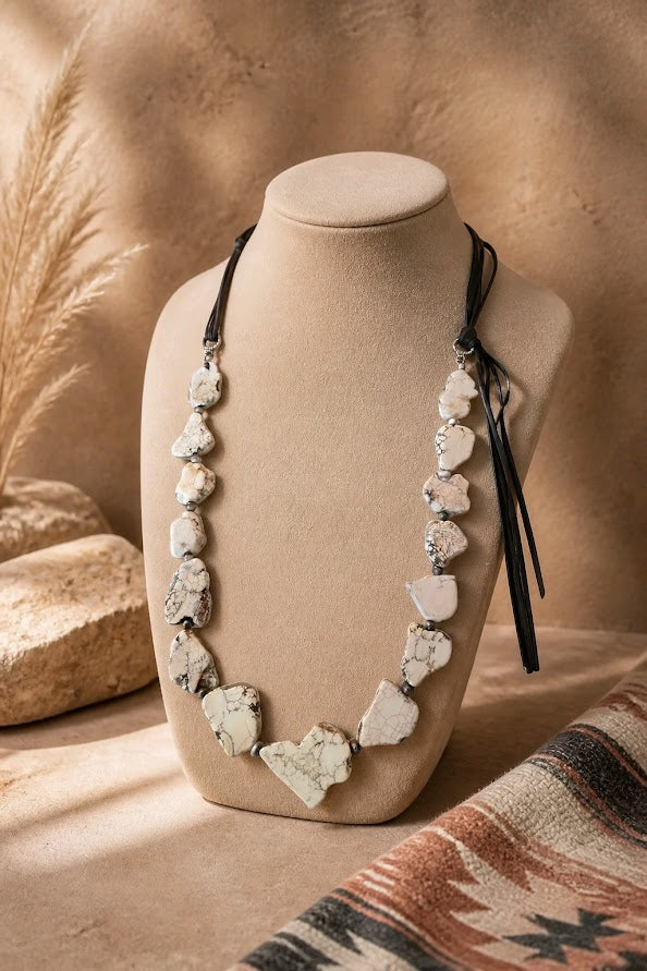 White Buffalo statement Necklace