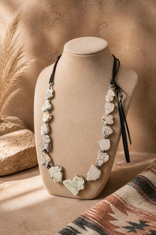 White Buffalo statement Necklace