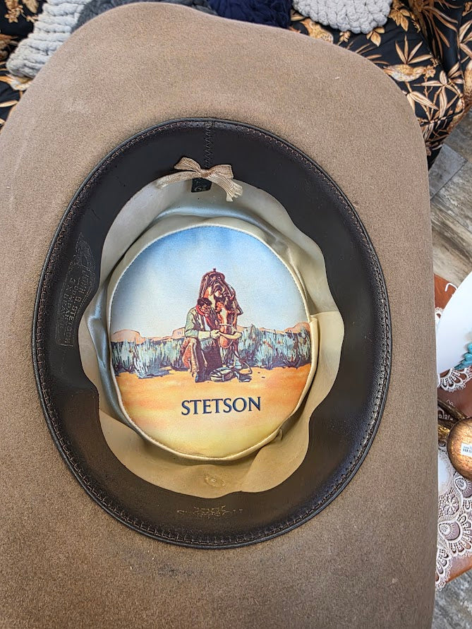 Vintage Stetson 3X Beaver Hat Sz 6 7/8
