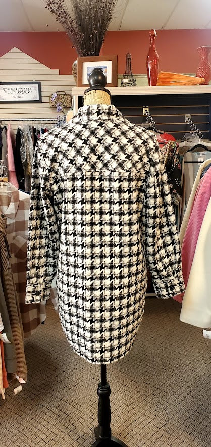 Tribal Jeans Houndstooth Coat Sz Medium