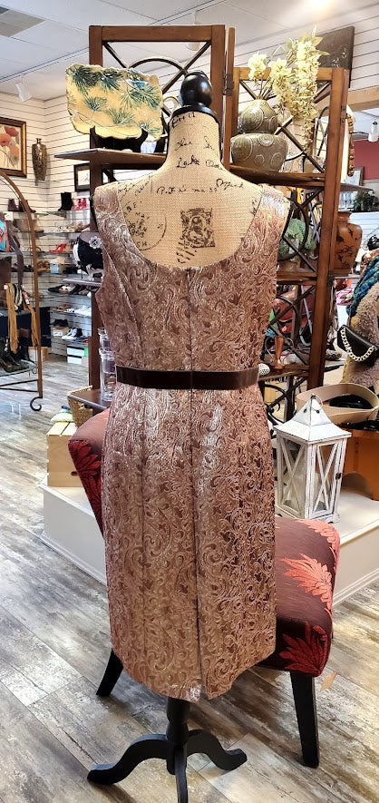 Patra Gold Lame 2pcs Dress Suit Sz 12