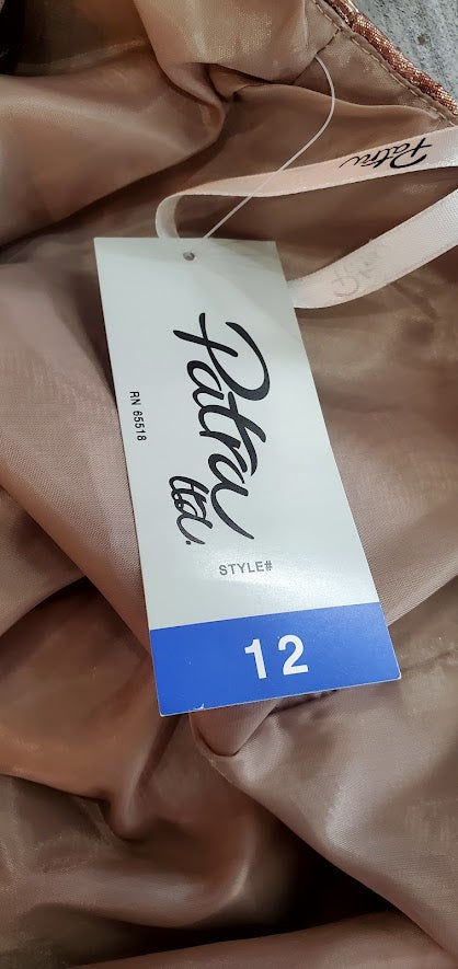 Patra Gold Lame 2pcs Dress Suit Sz 12