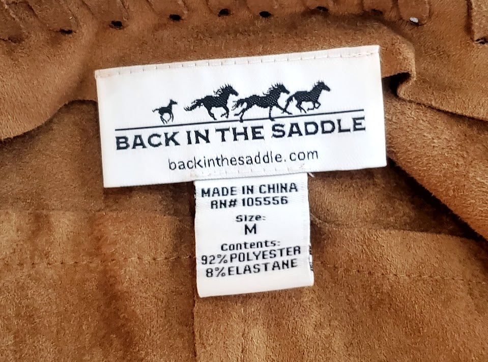 Back in the Saddle Faux Suede Fringe Jacket Sz Medium