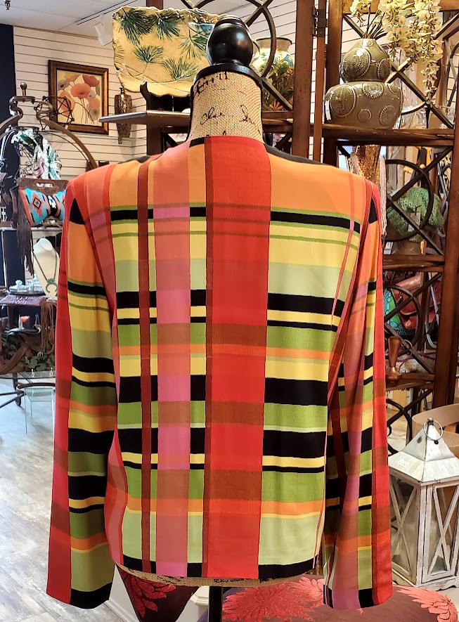 Ilyse Hart Geometric Pattern Jacket Sz 10