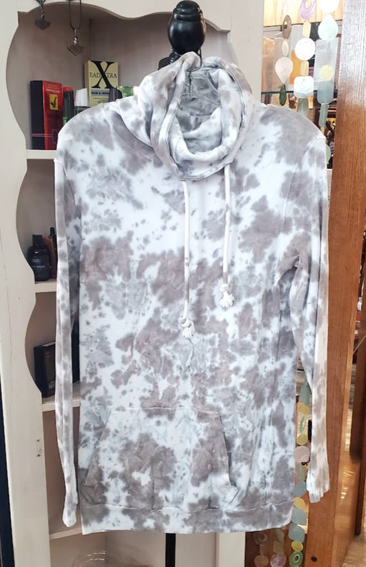 Lily & Lottie Tye-Dyed Kangaroo Pocket Pull-Over Hoodie Sz Medium