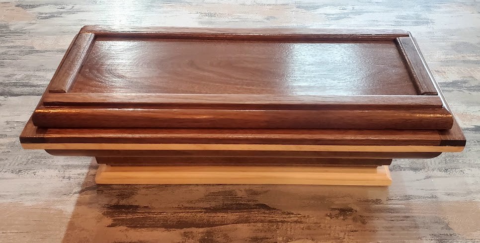 Walnut Jewelry Box w/Hinged Lid