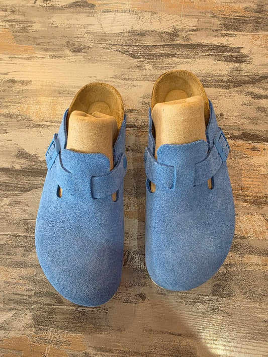 Birkenstock Boston Leather Suede Sz 7.5/38