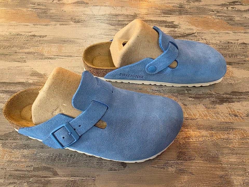 Birkenstock Boston Leather Suede Sz 7.5/38