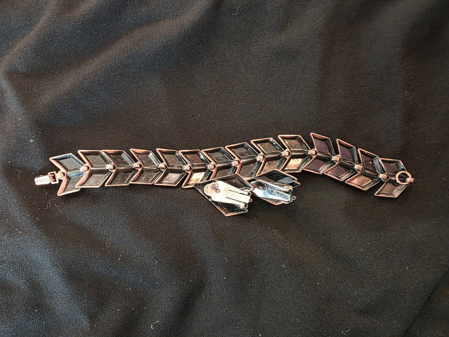 Renoir Chevron Bracelet/Earring Set circa 1950's