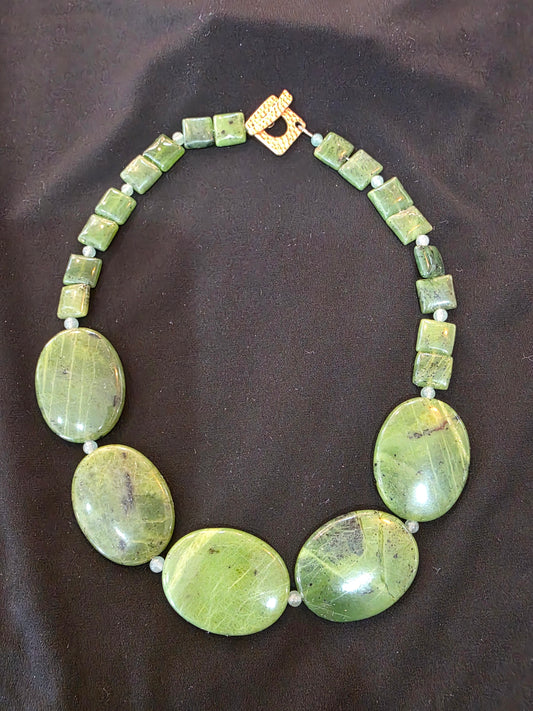 Serpentine Jade Stone Necklace