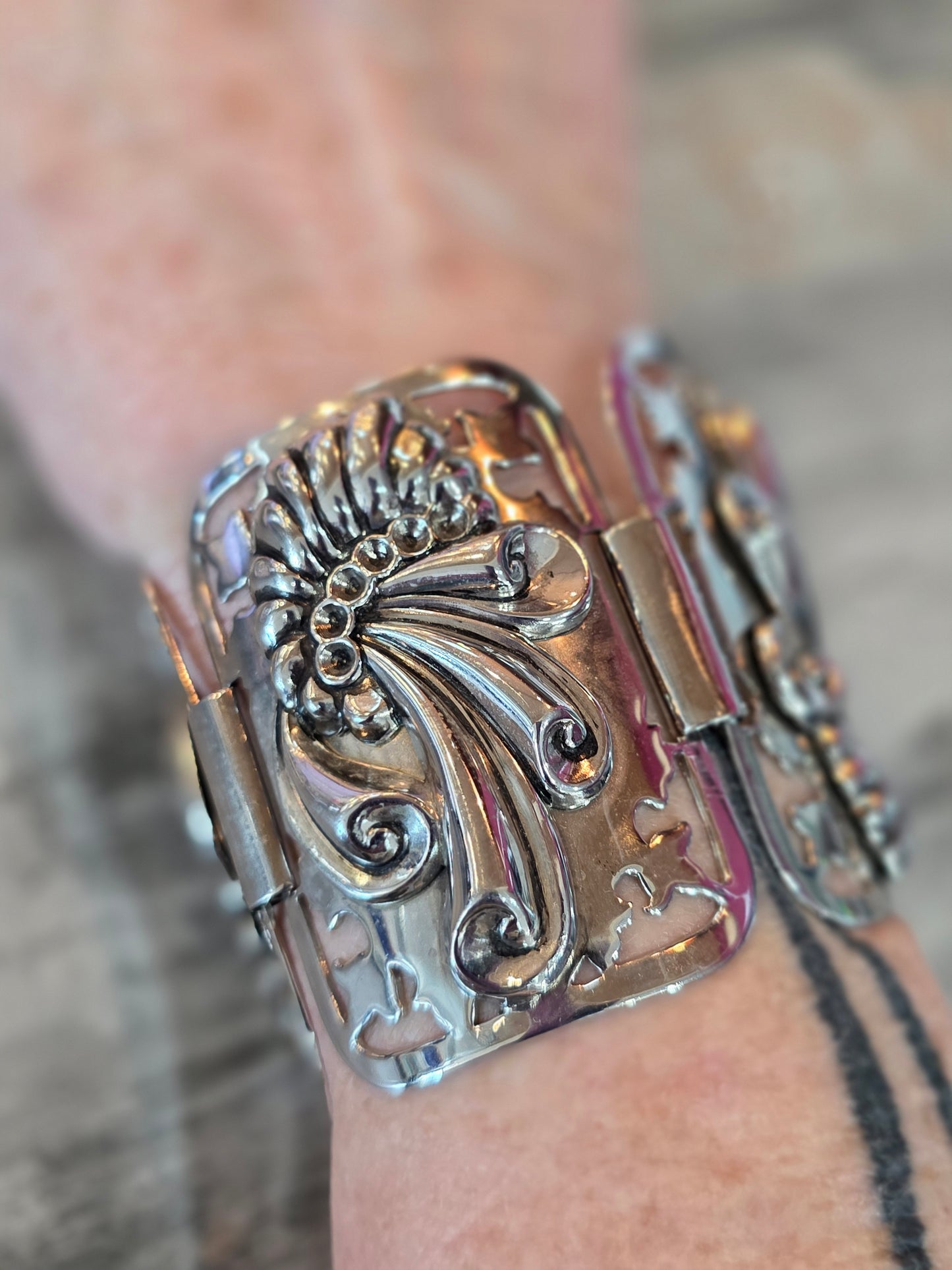 Art Nouveau 1960's Cuff Style Bracelet
