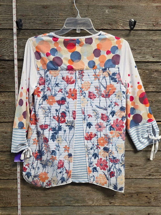 Multiples Floral Print Top Sz P-Small