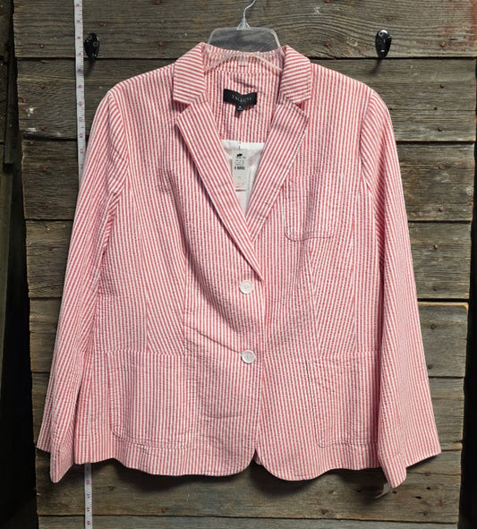 Talbots Seersucker Blazer Sz 16