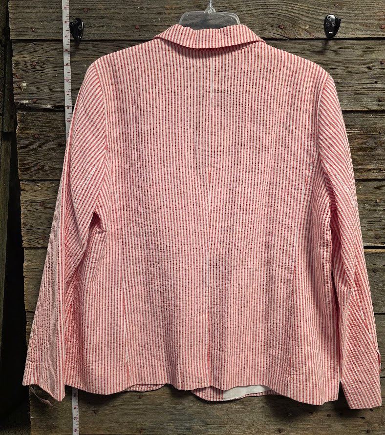 Talbots Seersucker Blazer Sz 16