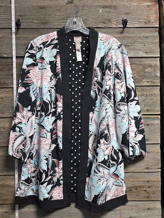 Chico's Floral/Polka Dot Kimono