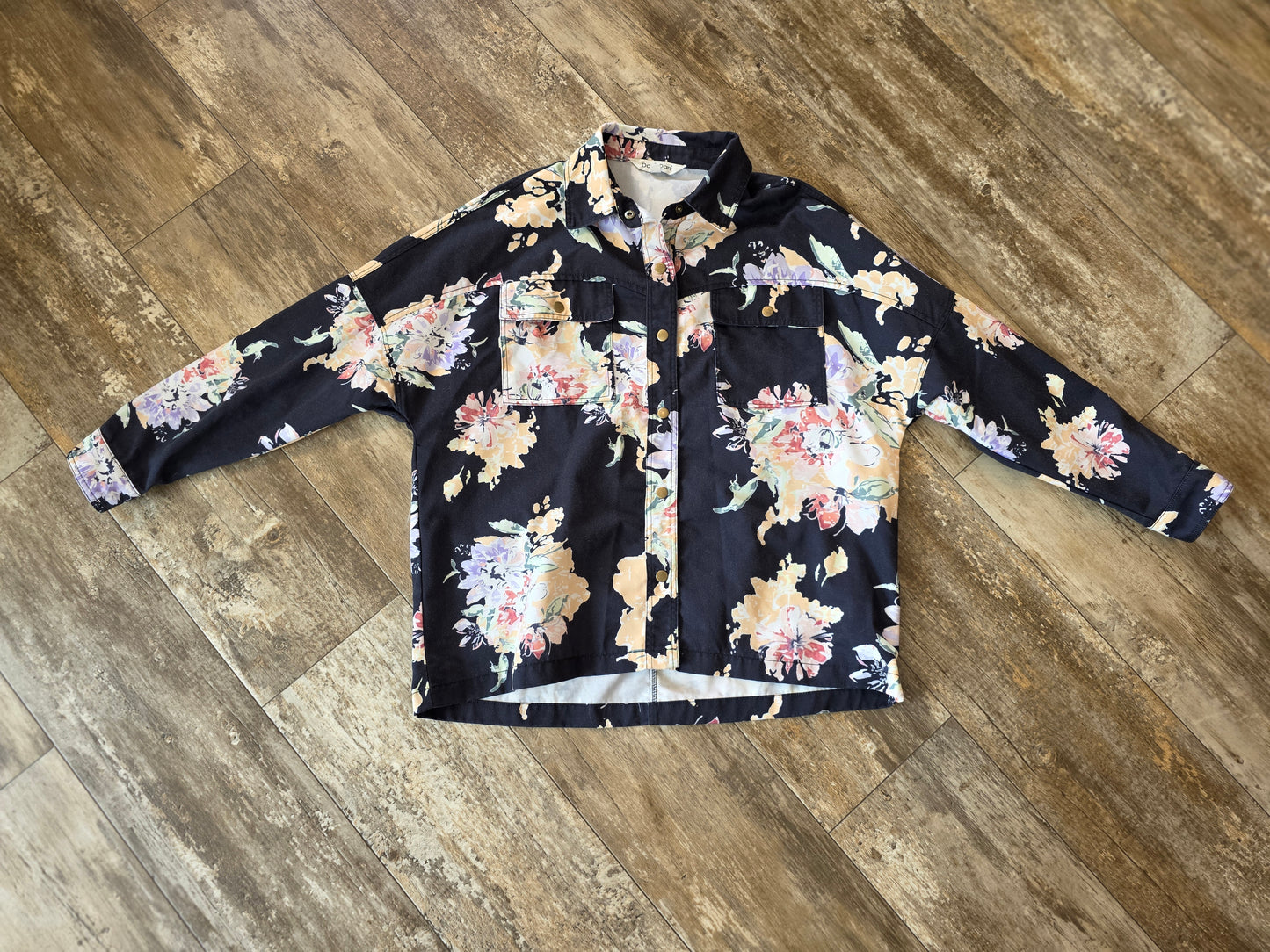 Davi & Dani Floral Print Blazer Sz Medium