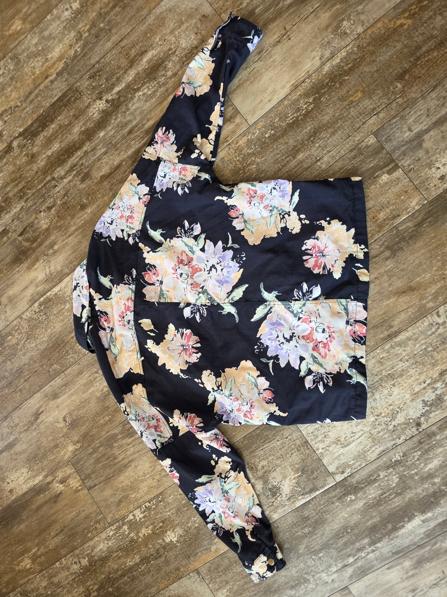 Davi & Dani Floral Print Blazer Sz Medium