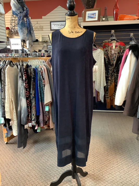 Chico's Travelers Mesh Trim Shift Dress Sz 3