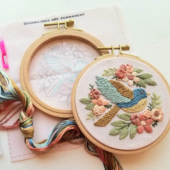 Colorful Bird Embroidery