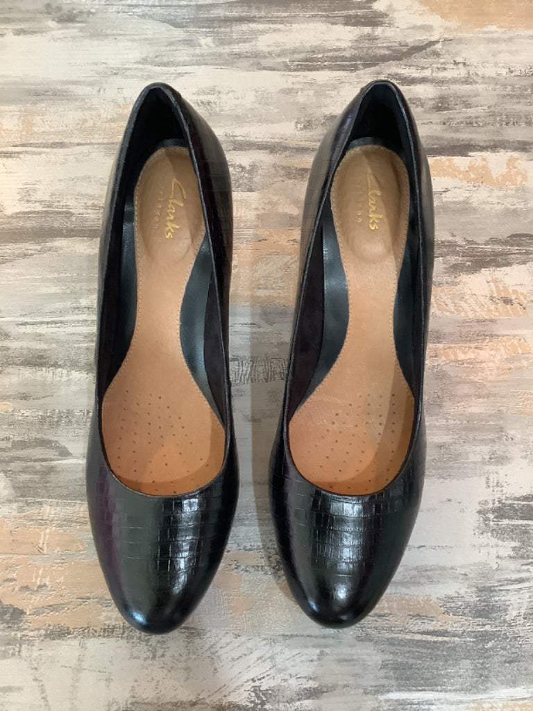 Clarks Artisan Tempt Appeal Black Snake Python Noir Sz 9.5M