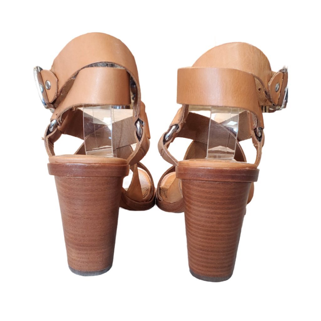 Frye Leather Strappy Heeled Sandals Sz 9M
