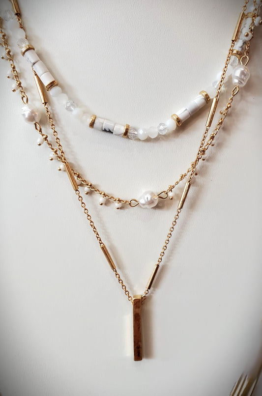 Lonna & Lilly Multi Strand Freshwater Pearls Gold-tone Necklace