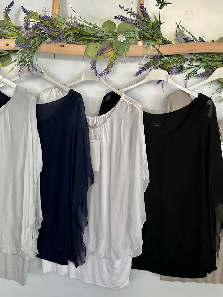Karamel Collection Silk Banded Tops