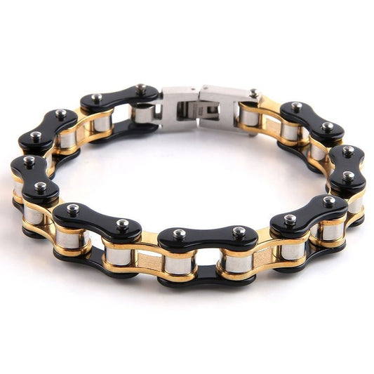Dakata Stainless Bike Chain Bracelet -Gold