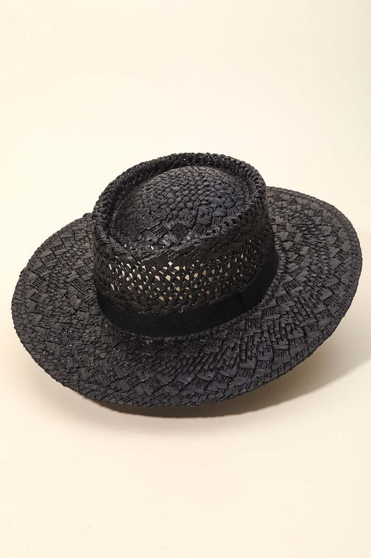 Straw Braided Pork Pie Hat