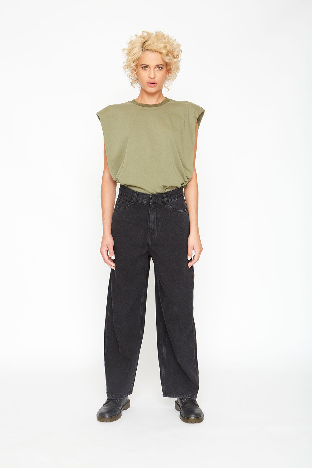 Sandrine Rose WIDE CURVE LEG JEANS R3021-D114-RCK-D1 Size 26