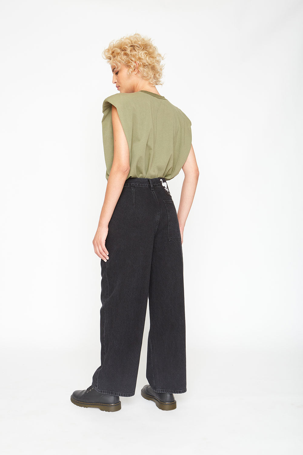 Sandrine Rose WIDE CURVE LEG JEANS R3021-D114-RCK-D1 Size 26
